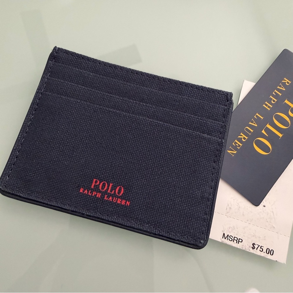 New Polo Ralph Lauren Denim Cardholder Wallet